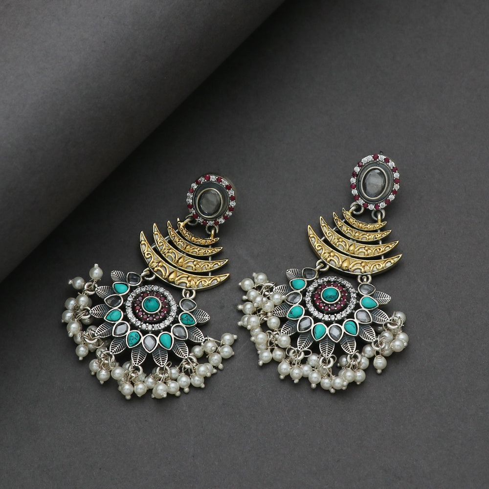 Silver Multicolor earring